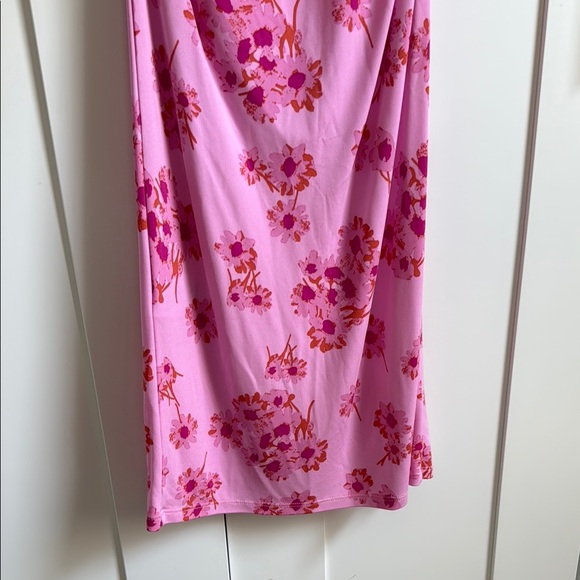 Rouge Laly Pink Floral Midi Dress - Picture 5 of 6